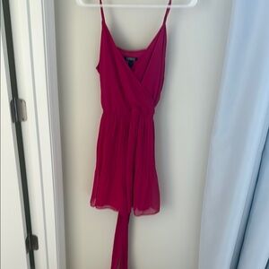 Express Fuchsia Sleeveless Wrap Dress